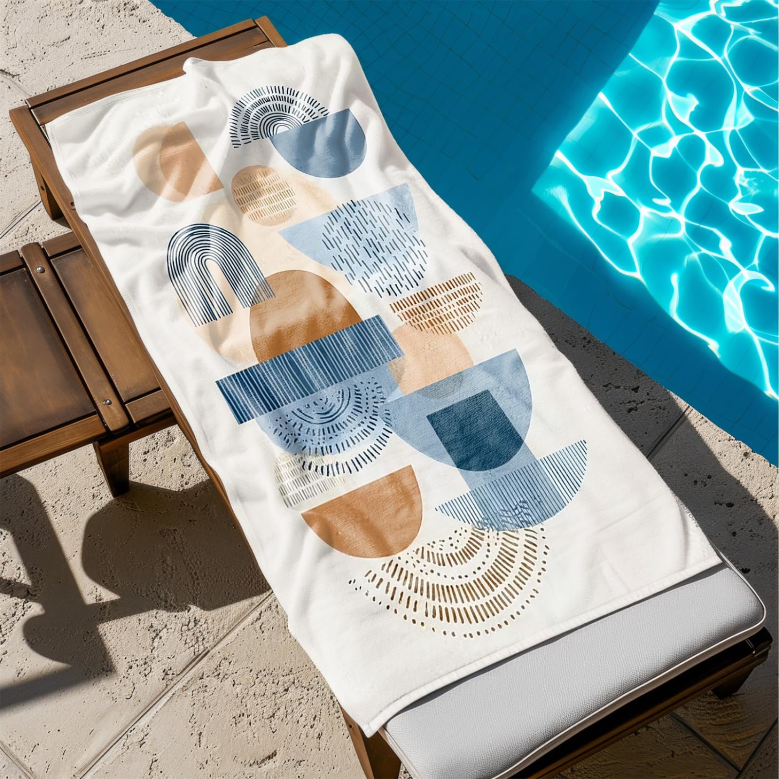 Telo Mare Microfibra Grande 200X200 Stile Moderno Giallo Blu Telo da Mare Matrimoniale Xxl,Ad Asciugatura Rapida, Telo Bagno Senza Sabbia,Spiaggia, Campeggio, Escursionismo, Picnic