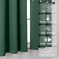 Vista 289 de Simplebrand Juego de 2 paneles de cenefa aguamarina para ventana de cocina de 14 pulgadas de largo, cortinas de oscurecimiento de habitación