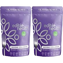 Edible Health Hydrolysed Collagen & Protein Powder, Peptides, 1 kg, Paleo Pack of 2
