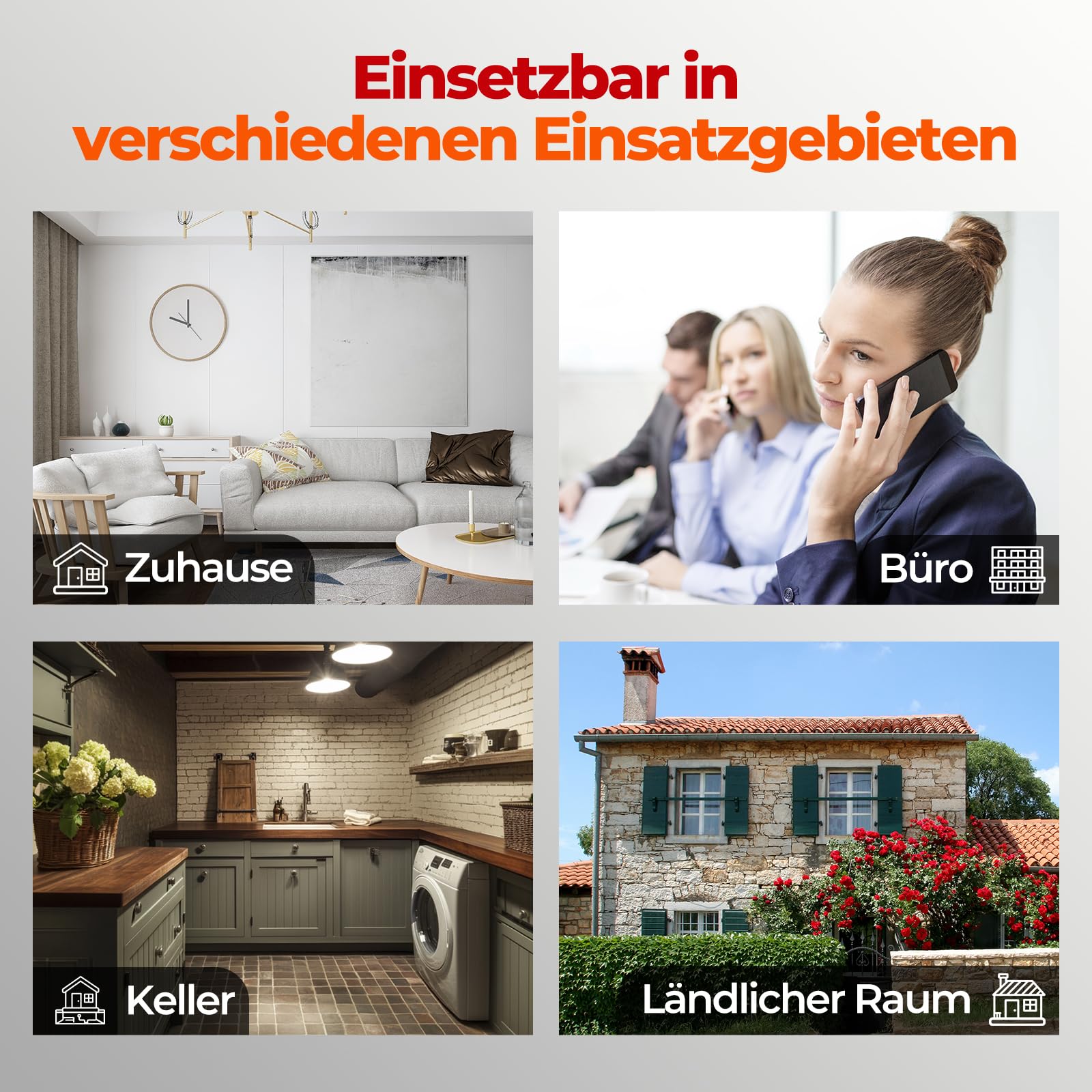 Mobilfunk Verstärker für Zuhause, 5G 4G LTE 3G GSM Signalverstärker für Handy Band 1/3/7/8/20 Mobilfunk Repeater für Alle Deutschen Netzbetreiber Vodafone O2 Telekom T-Mobile 1&1 E-Plus