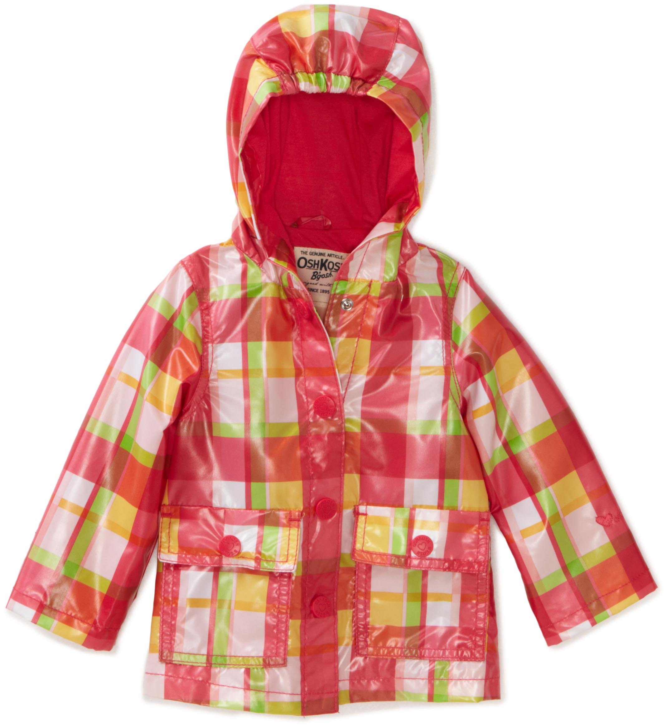 Osh Kosh Little Girls' Rainslicker, Plaid, 5/6