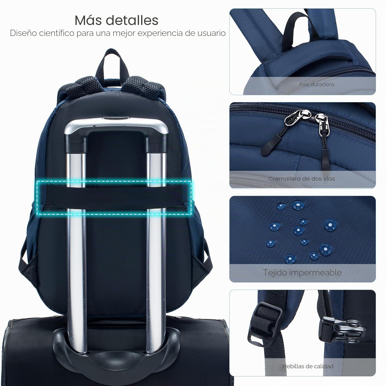 SPAHER Mochila Viaje Cabina Avion 40x30x15 Iberia Air Europa Maleta Equipaje de Mano British Airways 20L Mochilas Portatil Mujer Hombre Impermeable Pequeña para Trabajo Senderismo Escuela, Negro