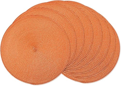 Miniatura 55 de AHHFSMEI Juego de 6 manteles individuales redondos trenzados de 15 pulgadas para mesas de comedor, tejidos naturales, resistentes al calor, juego de