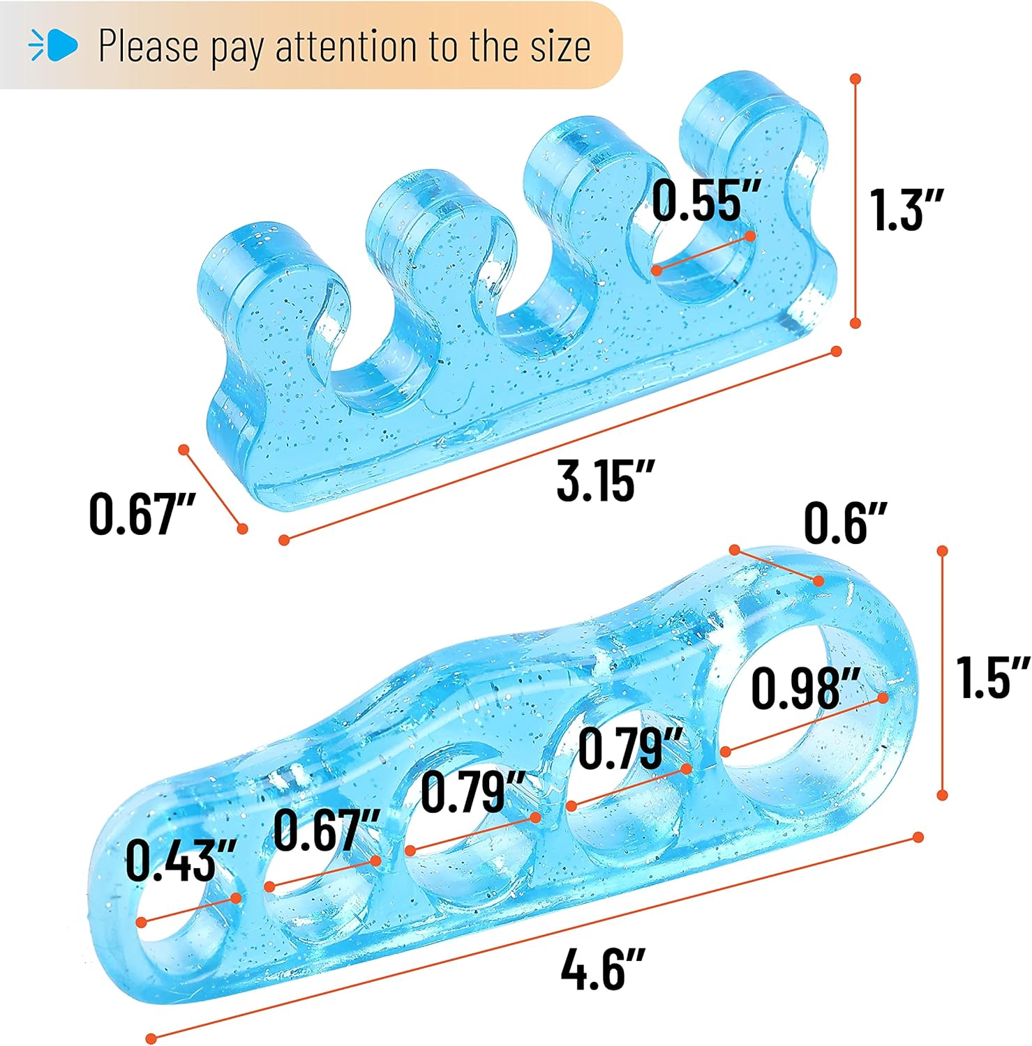 DR. JK- ToePal Gel Toe Separator, 2 Pairs, Toe Spacers, Toe Straightener, Hammer Toe Straightener, Toe Spreader, Toe Stretcher, Toe Corrector for Women and Men, Bunion Corrector : Beauty & Personal Care