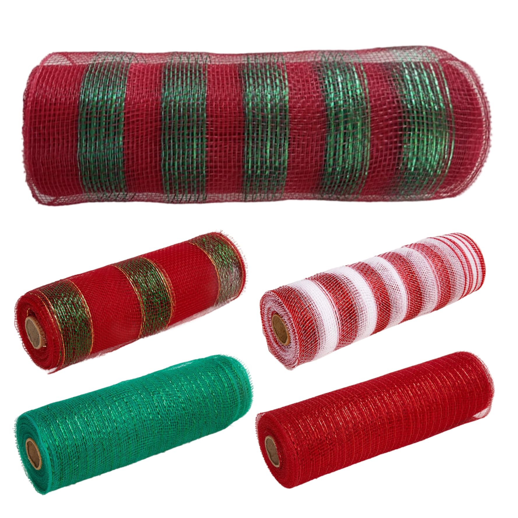 Ruban en maille pour sapins de Noël et ornements de table d'hiver