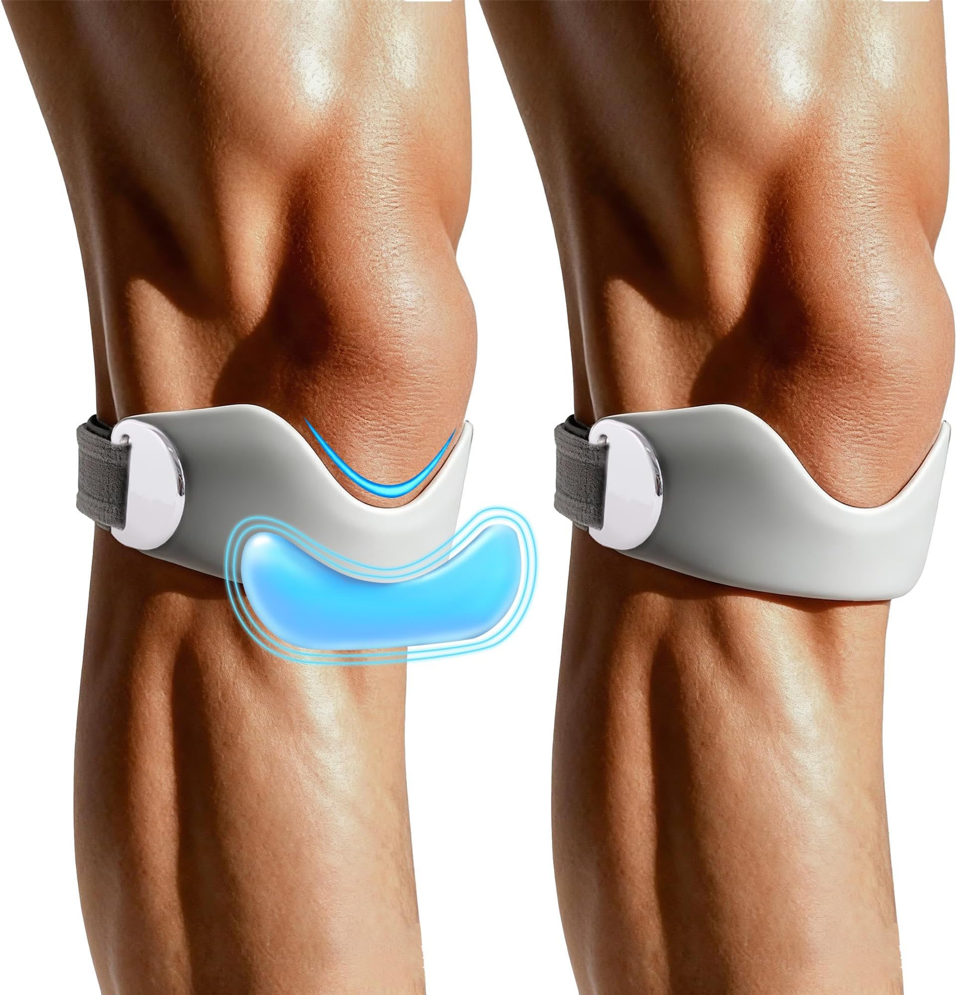 - Patellar Tendon Support Strap for Knee Pain Relief, Adjustable Knee Brace for Meniscus Tear, Arthritis, Secure Fit for Running, Basketball, Gym, Hiking, Tennis, Cycling (Gray)