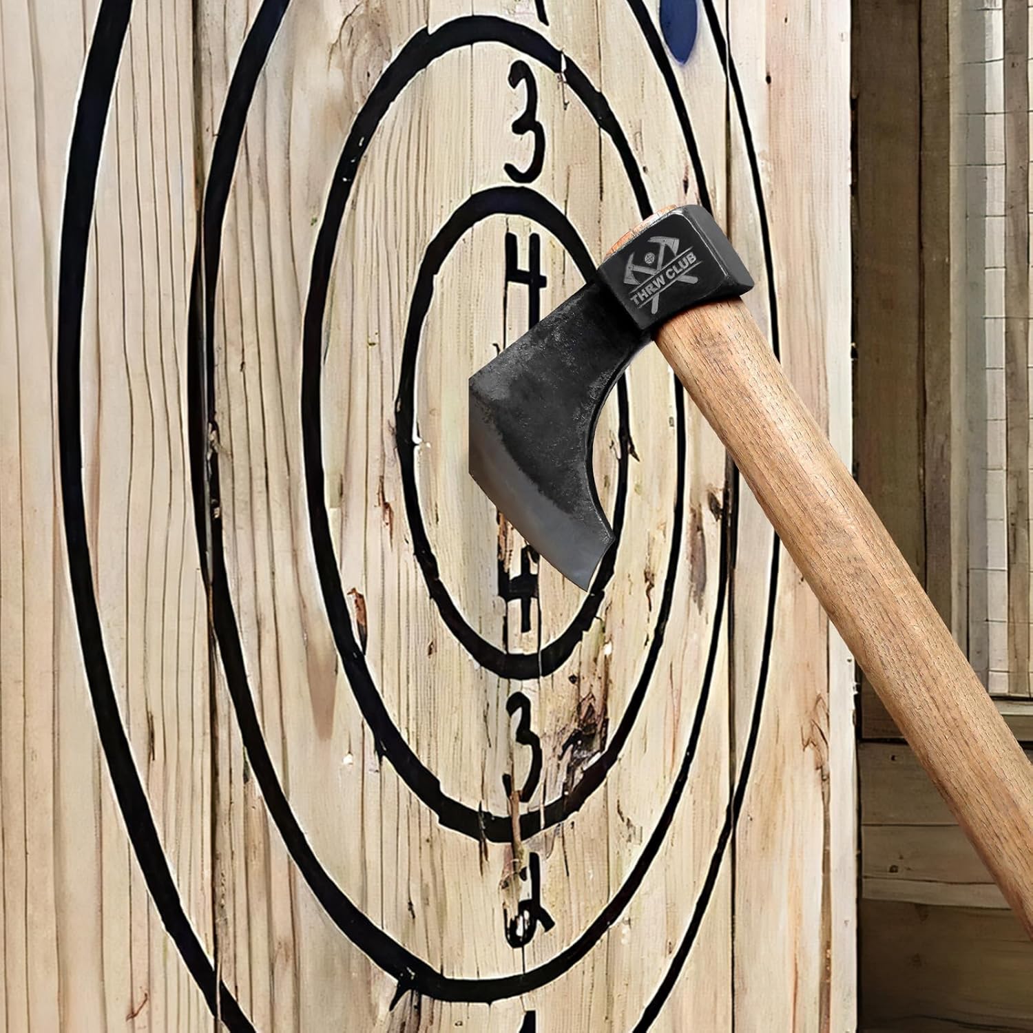 2 Pack Competition Throwing Axe, 2 Pack 16.5" Throwing Axes with 1065 High Carbon Steel & Hickory Wood Handle, Perfect for Axe Throwiing Game, Competition and Recreation, Gift for Men