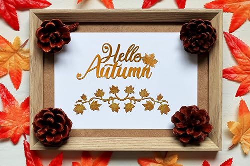 Miniatura 20 de ALIBBON 2 piezas de troqueles de otoño para hacer tarjetas, troqueles de corte de flores, moldes de plantilla de metal, hojas de otoño troqueladas