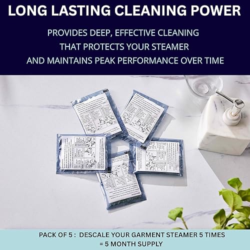 Miniatura 8 de SALAV® Juego de accesorios de vapor de ropa comercial resistente, incluye mini tabla de planchar, manopla de vapor, paquetes descalcificadores de 3