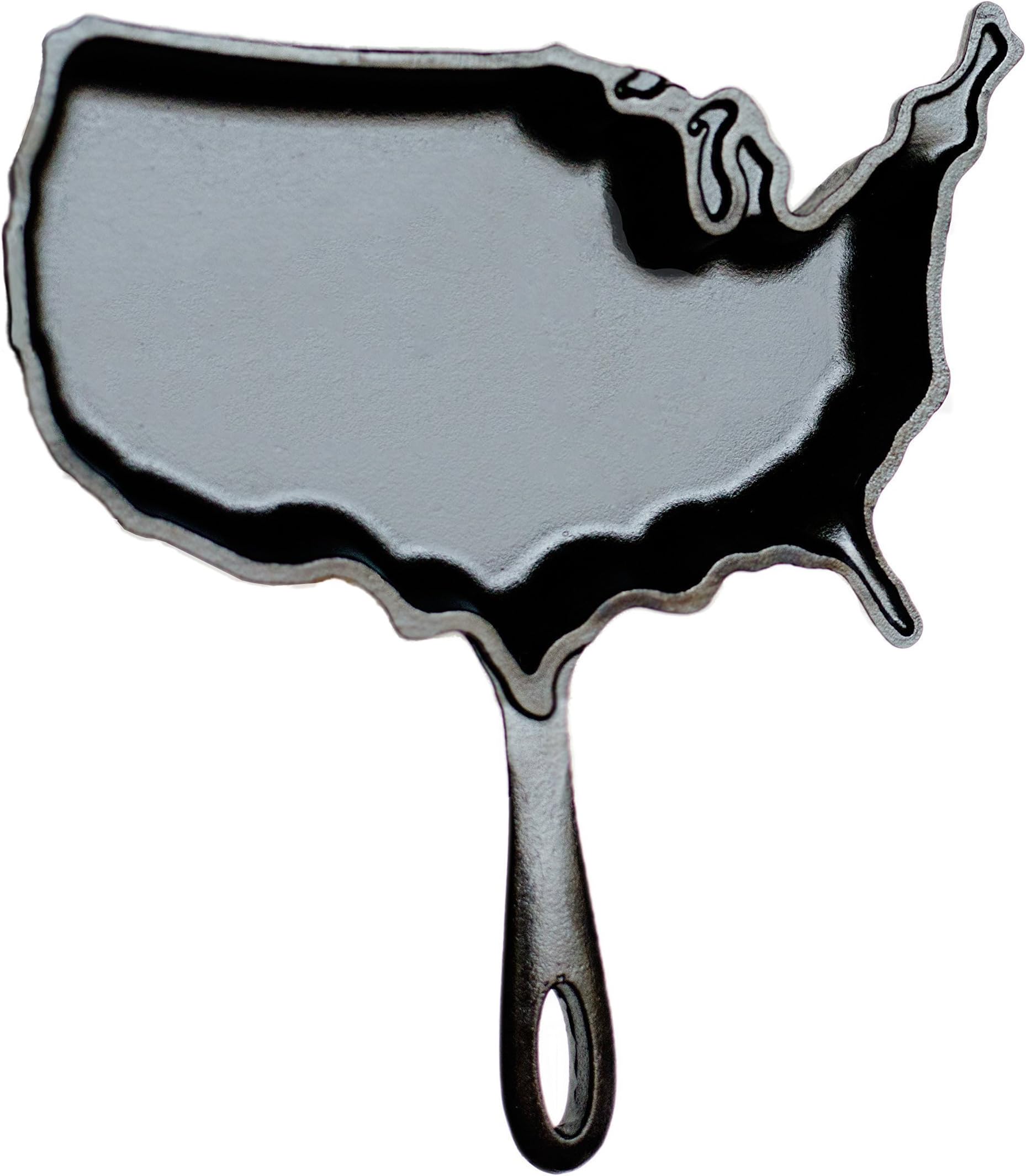 American Skillet Company"Art of the State" America Pre-Seasoned Cast Iron Skillet, Made in the USA and Heirloom Quality