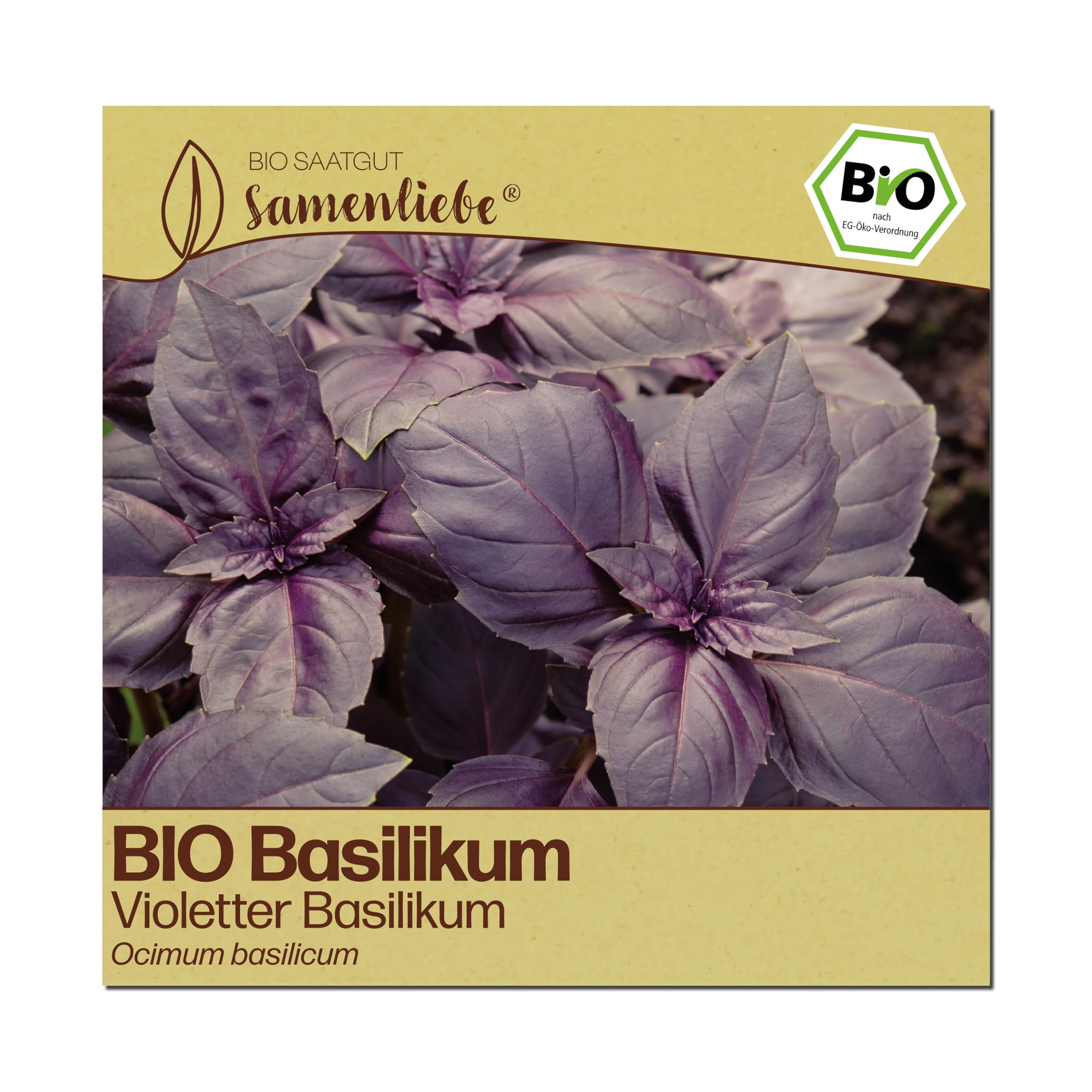 Samenliebe BIO Basilikum Samen | Violetter Basilikum - samenfestes BIO Saatgut