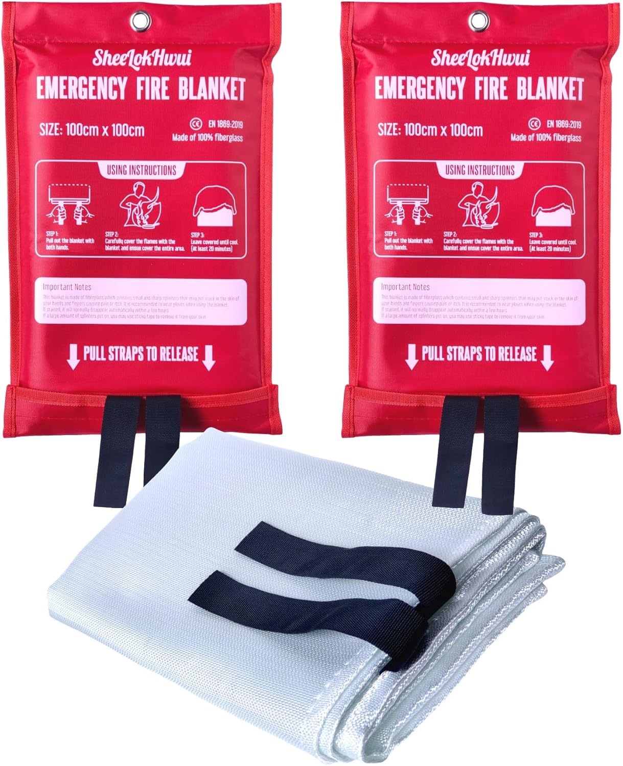sheelokhwui Emergency Fire Blanket for Kitchen and Home (2