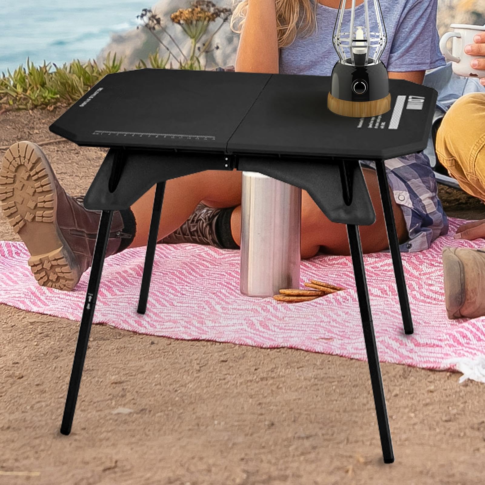 Tavolo da Campeggio Esterno Antiscivolo, Multifunzionale, Portatile e | Tavolo Pieghevole Multiuso Da Picnic Da Viaggio, per Uso Interno ed Esterno