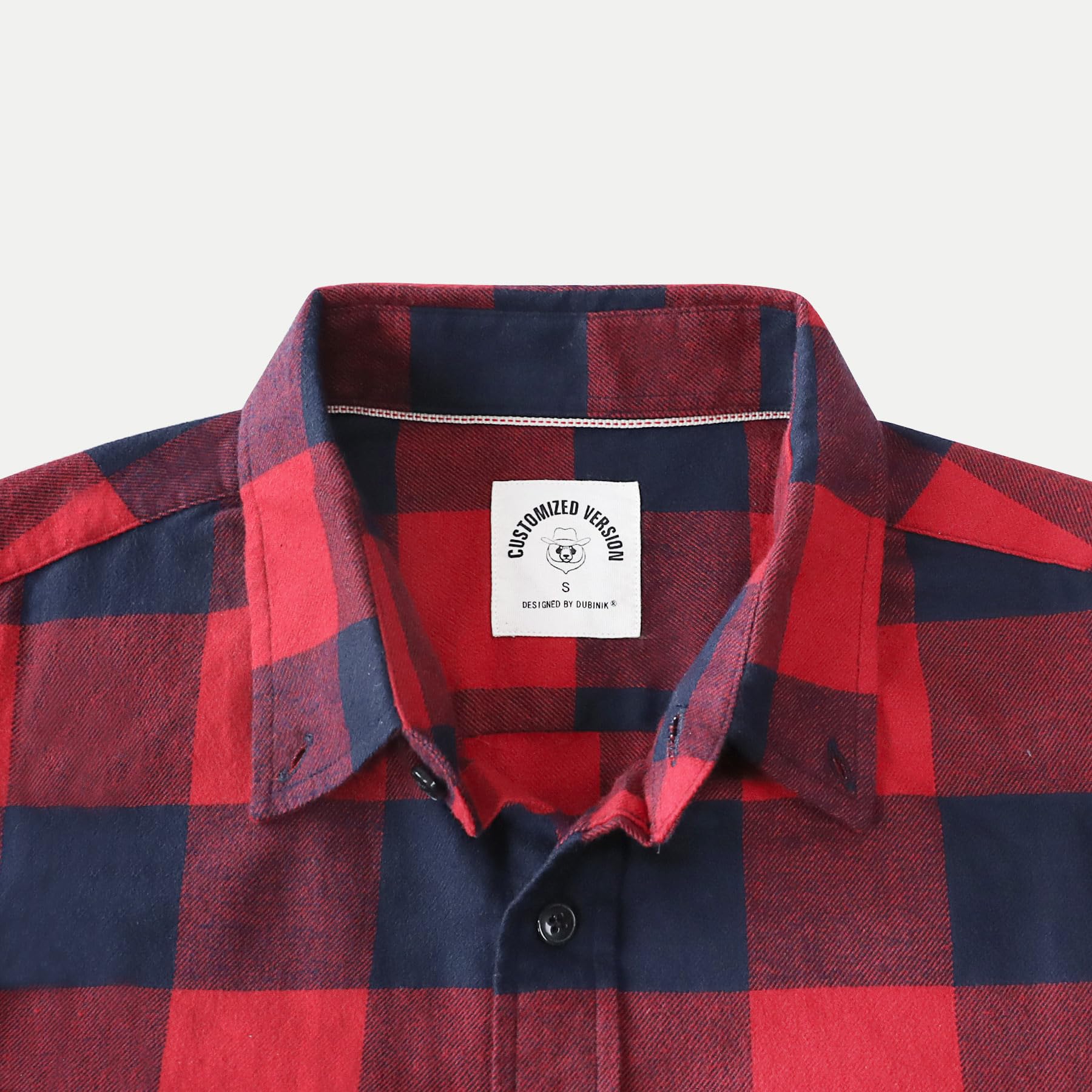 Dubinik® Camicia Uomo Flanella 100% Cotone Quadri Invernale Leggera con Taschino Morbida Comoda