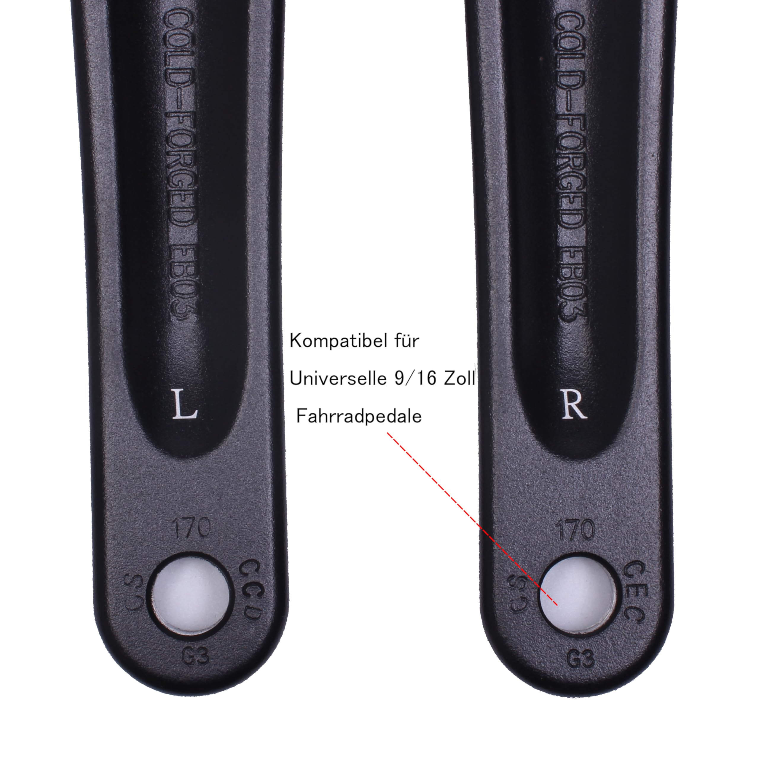 Prowheel Ebike ISIS Crank Arm,127 mm/140 mm/152 mm/160 mm/165 mm/170 mm/175 mm Electric Bicycle Crank Arm for ISIS Mid Drive Motor,Bosch GEN4,PW-X3/PW-X2,BANGFANG M620, Brose Standard/MAG,GX0