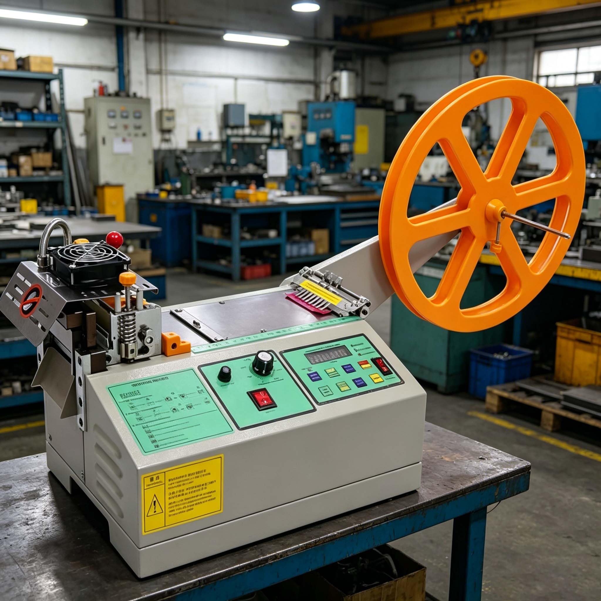 Automatyczna przecinarka do taśmy na gorąco o mocy 280 W, wyświetlacz LCD z regulowaną temperaturą Maszyna do cięcia wstążki, przecinarka do taśmy termoizolacyjnej do skórzanych pasków elastycznych