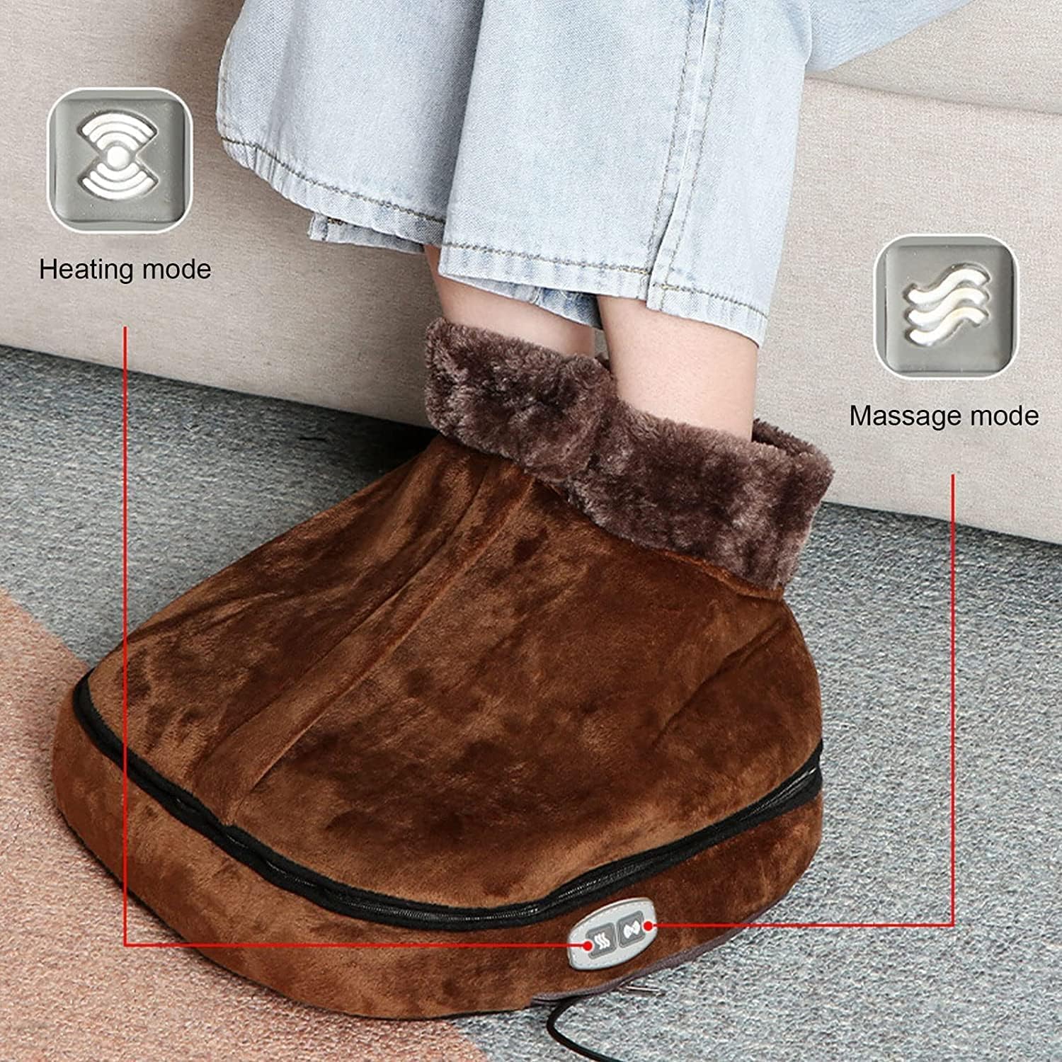 Grofly 2 In 1 Foot Warmer Electric Feet Heater Warmer, Electric Foot Massager Machine With Vibration Massage,Big Slipper With Heat Rolling For Foot,Neck, Back Care And Stress Relief, Beige Grofly 2 In 1 Foot Warmer Electric Feet Heater Warmer, Electric Foot Massager Machine With Vibration Massage,Big Slipper With Heat Rolling For Foot,Neck, Back Care And Stress Relief, Beige