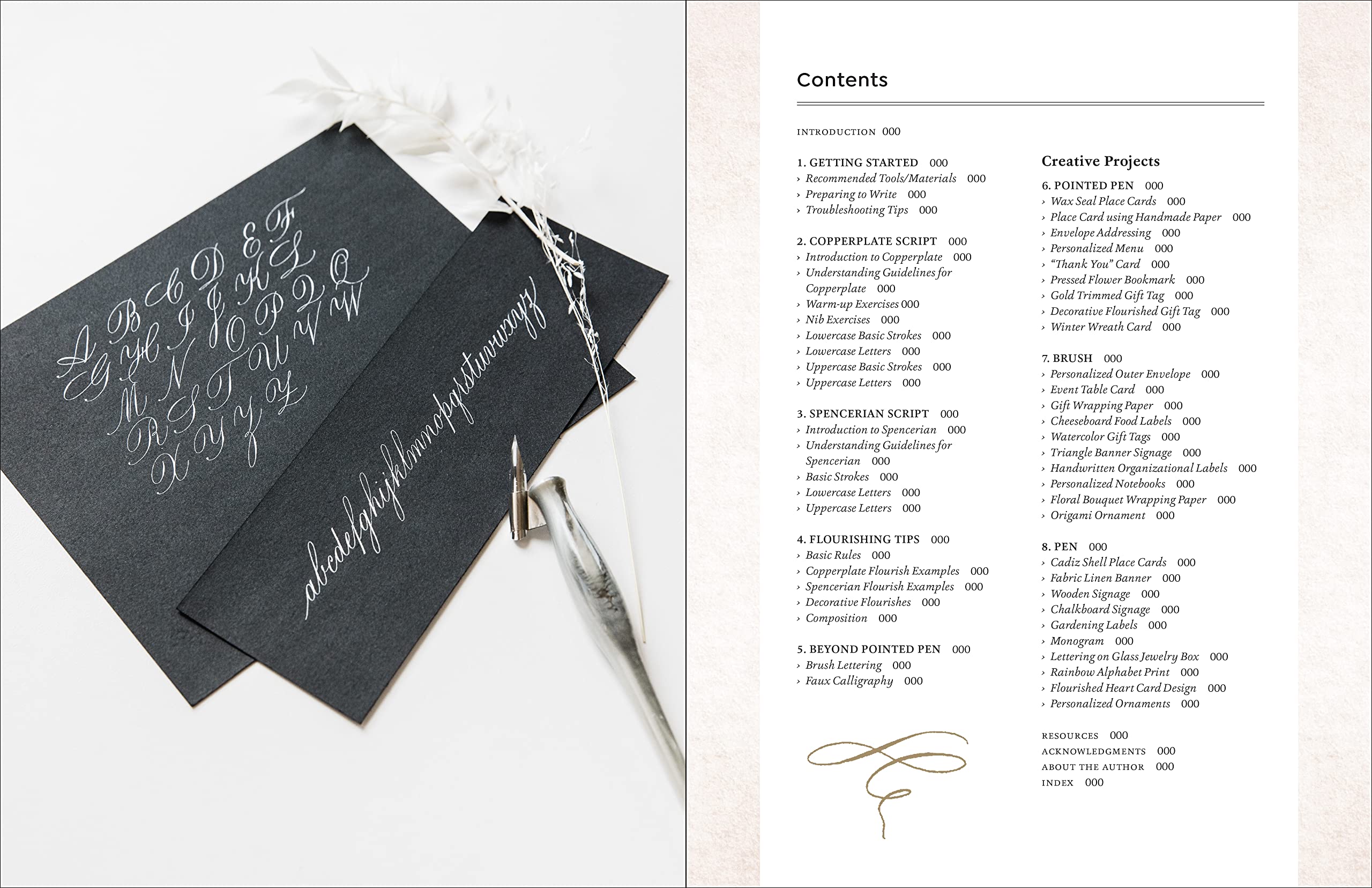 Classic Calligraphy for Beginners: Essential Step-by-Step Techniques for Copperplate and Spencerian Scripts - 25+ Simple, Modern Projects for Pointed Nib, Pen, and Brush