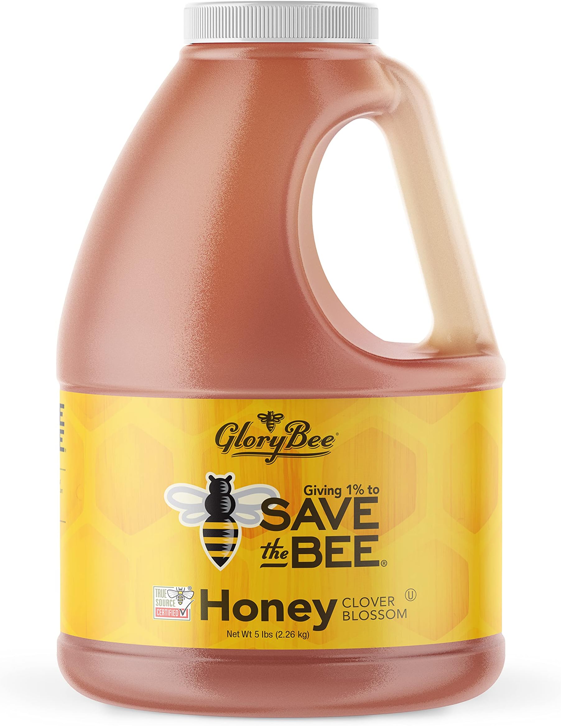 GloryBee, Pure Clover Blend Honey, 100% US Grade A Honey, 5lb