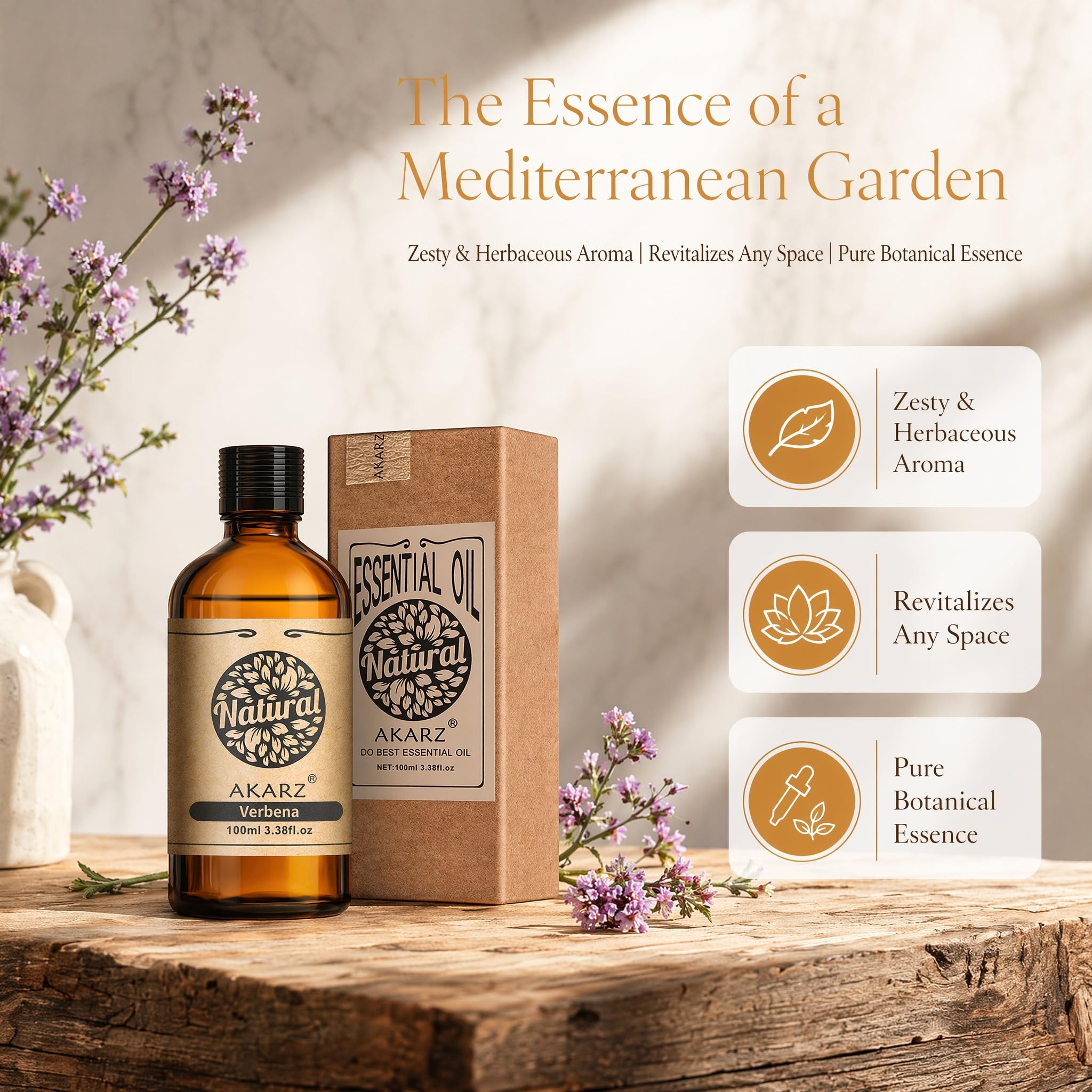 AKARZ 100ml Olejek esencjny z Weroniki - Naturalny olejek aromatyczny do dyfuzorów, lamp aromatycznych i aromatów pomieszczeń