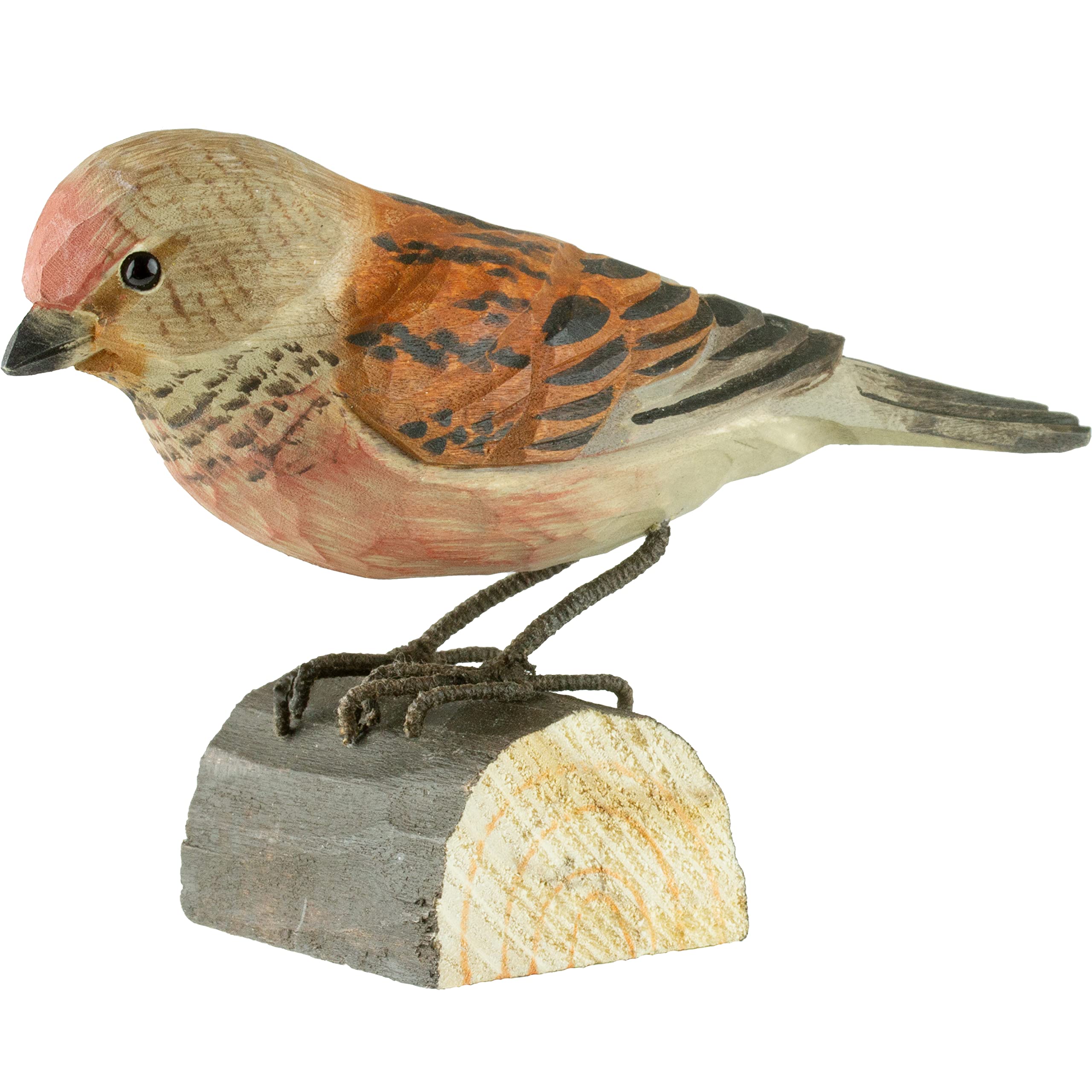 WILDLIFEGARDEN Wildlife Garden WG436 DecoBird – Uccello decorativo intagliato a mano in legno – Piccoli uccelli europei