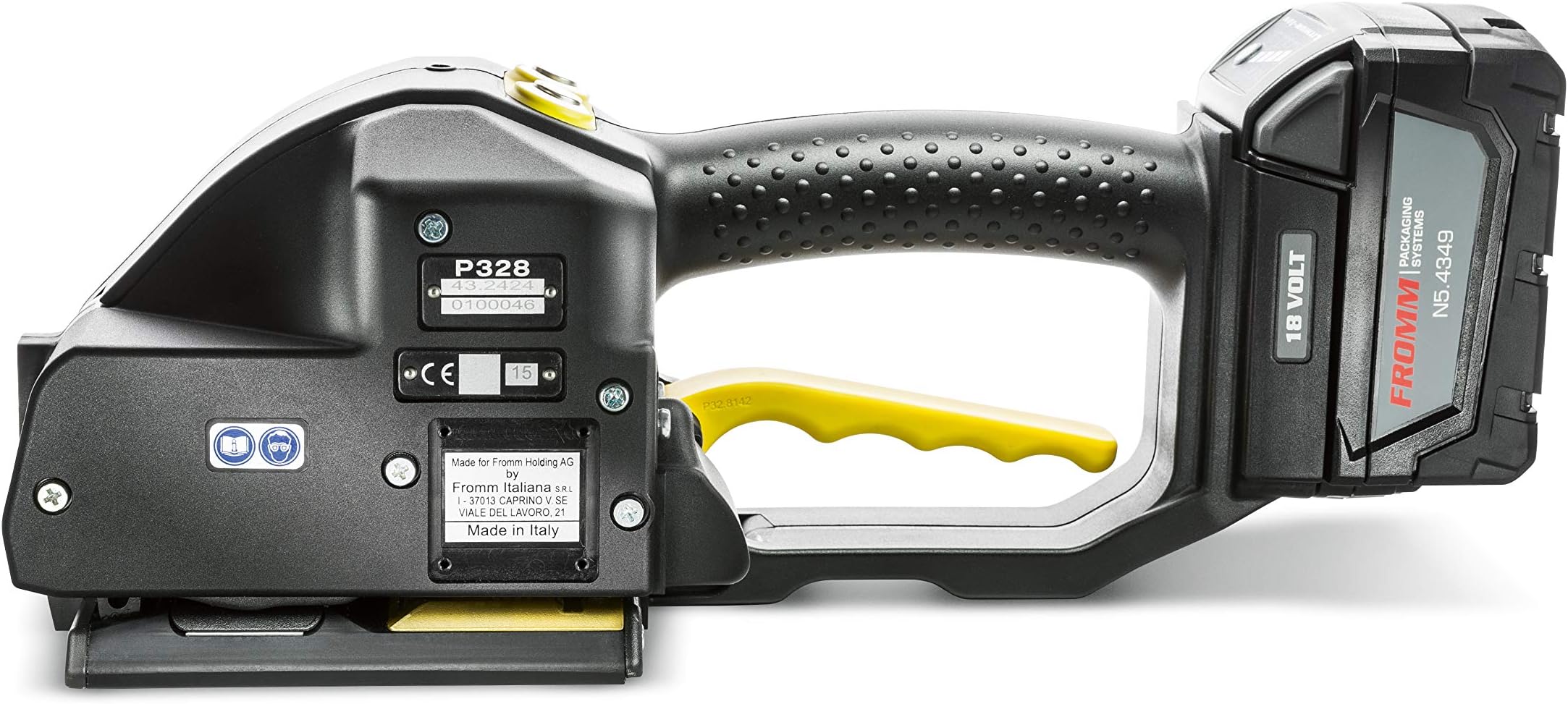 PAC Strapping P328.43.2462-KIT Battery Powered Strapping Tool for 5/8" PP or PET .026"-.041" Strap Thickness / 585 lbs Maximum Tension