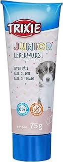 Trixie Junior Liver Sausage for Puppies | 75 g | Tasty Snack for Young Dogs | With Reduced Salt and Spice Content | With Green-Lipped Mussel and Seaweed Flour product image