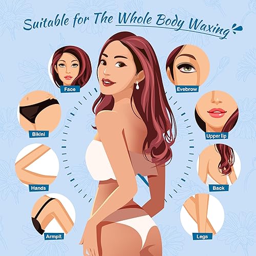 Miniatura 62 de Ajoura - Cuentas de cera, granos de cera dura de 1 libra para depilación de piel sensible para cuerpo completo, bikini, cara, cejas, espalda, pecho