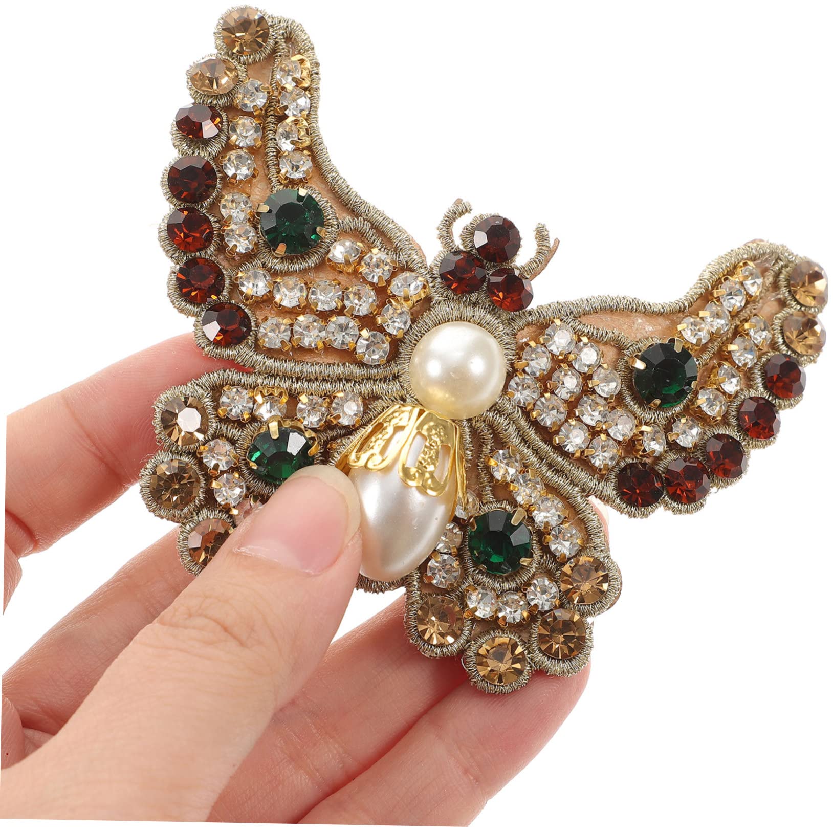 TEHAUX 4pezzi Termoadesiva Forma Di Farfalla Strass Per Abbigliamento e Decorazioni Patch Fai Da Te Per Giacche Cappelli e Scarpe