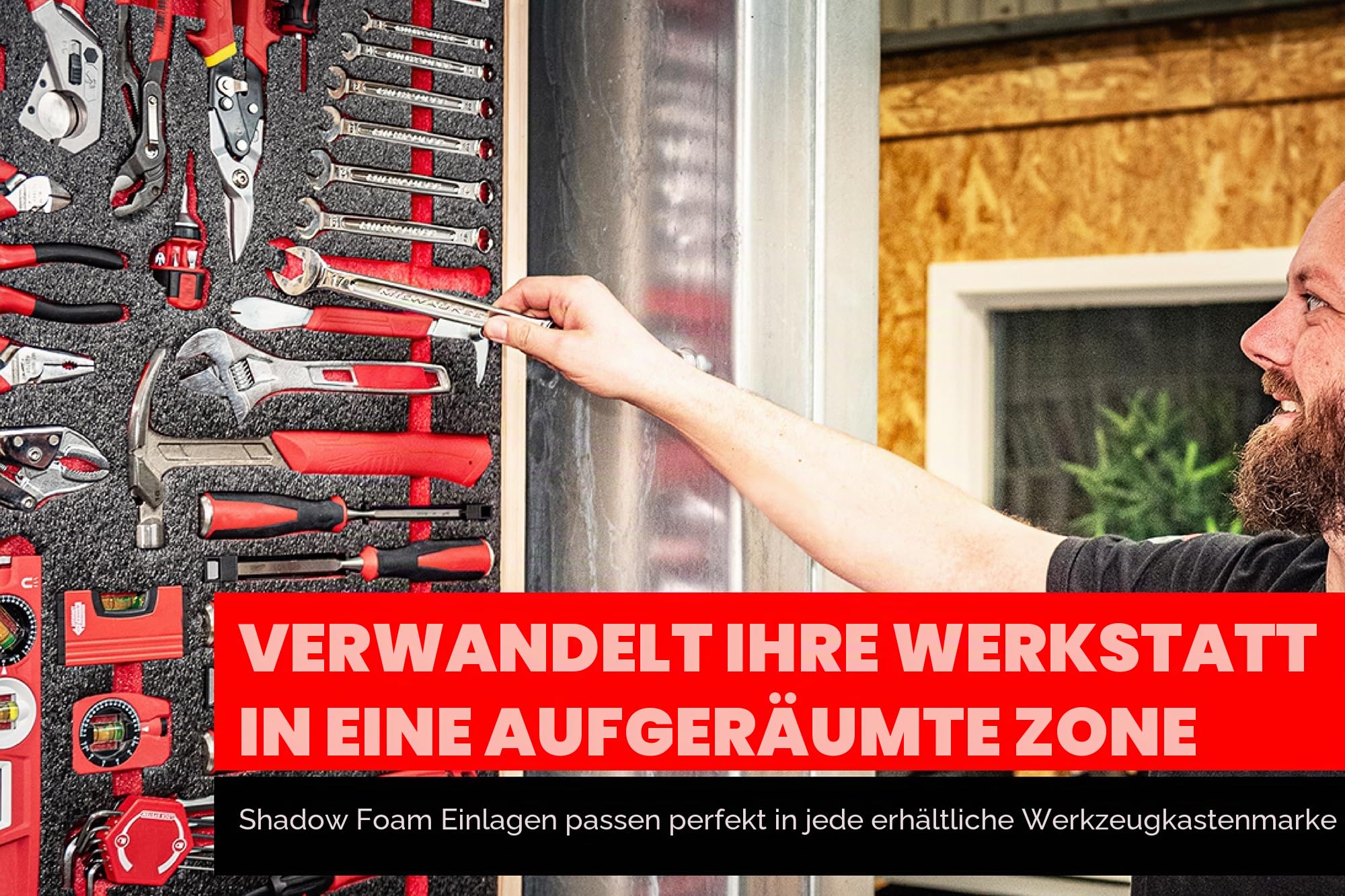 Shadow Foam – Makpac Einsatz [Doppelpack] Anpassbarer Schaumstoff für Makpac Modular-Systeme | Ideal für Lean, 5S, Kaizen & Custom Organizer (50 mm, Blaugrün)
