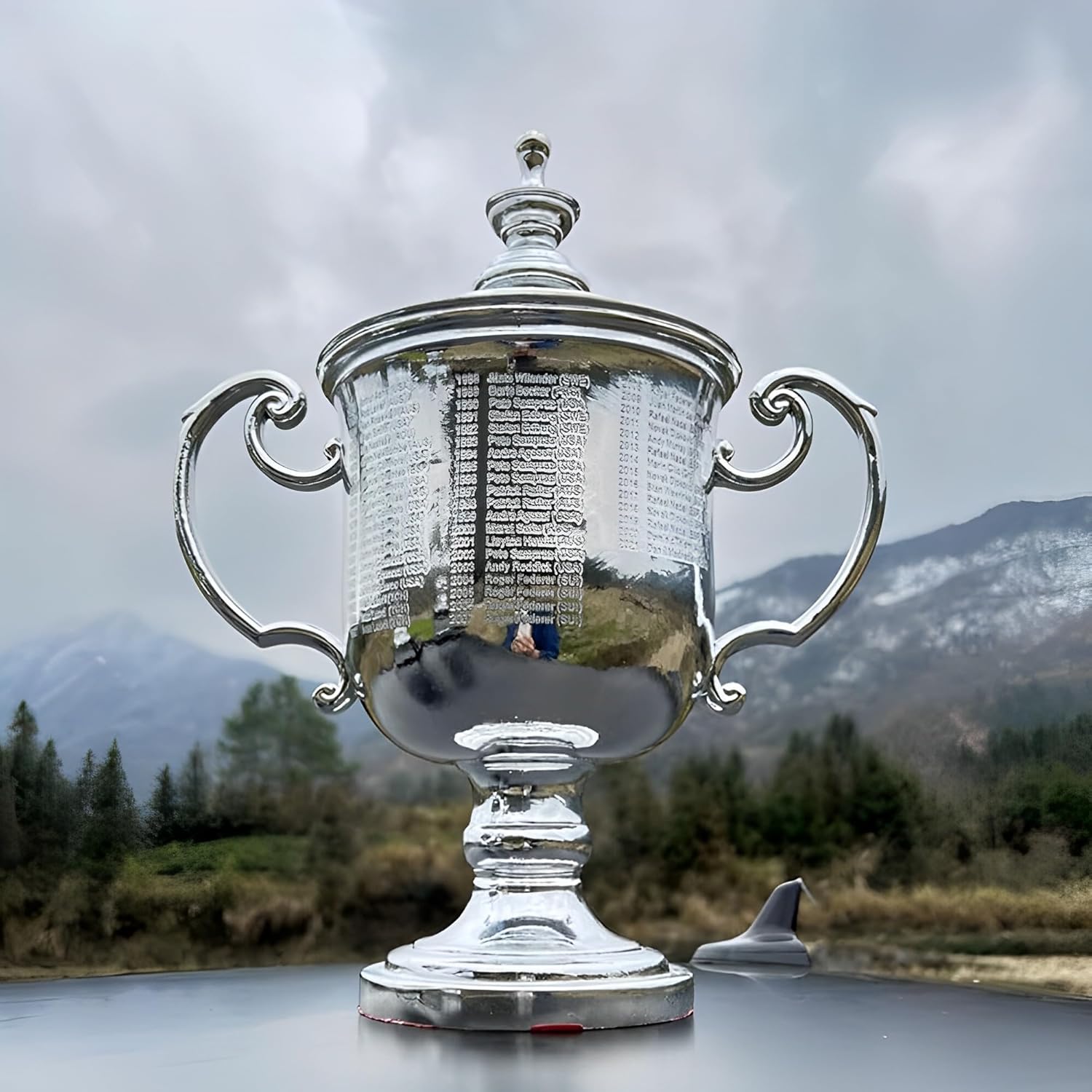 Man's Tennis US Open Trophy Replica Champion Collectibles Souvenirs Home Office Ornaments Fans Gifts