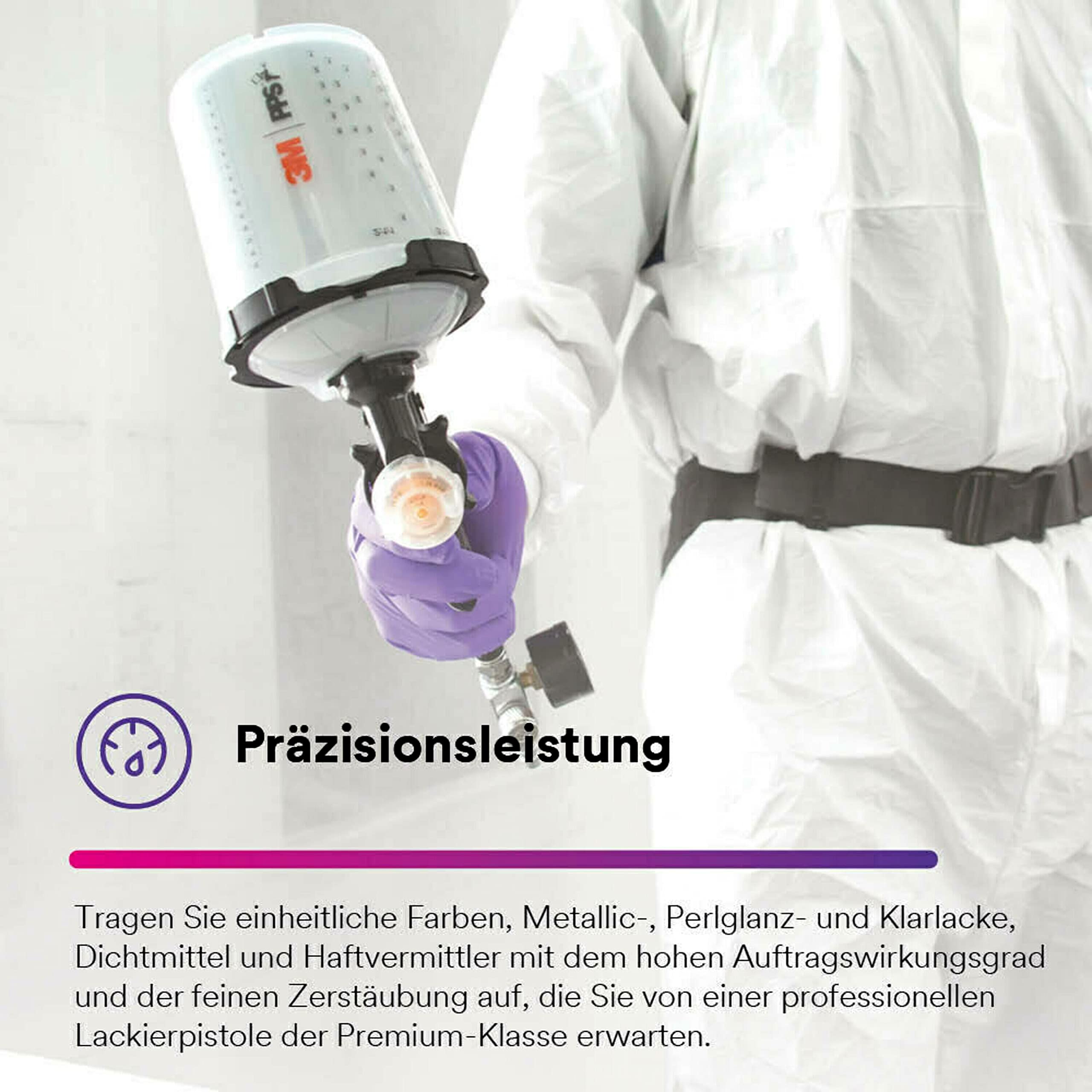 3M Wartungsset für HVLP Hochleistungsdüsenkopf Größe 1.3, 5 Stück, für PPS 2.0 Sprühbecher