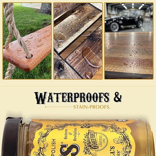 Miniatura 5 de Odie's Oil - Acabado universal para madera, cuero, plástico, vinilo, metal y más - Frasco de vidrio de 9 onzas - Acabado seguro para alimentos, sin