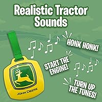 Vista 3 de John Deere Tienda de campaña desplegable - Casa de juegos de tractor para niños Llavero extraíble con sonidos de tractor y granja Juguetes