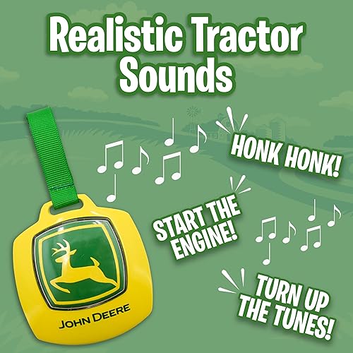Miniatura 3 de John Deere - Tienda de campaña desplegable para niños, llavero extraíble con sonidos de tractor y granja, juguetes de vehículos para niños pequeños