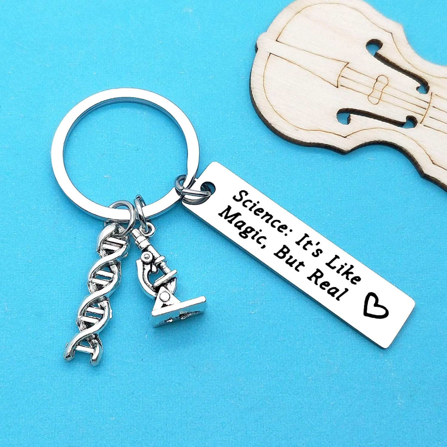 Miniatura 6 de Llavero científico Regalos de ciencia Science It's Like Magic But Real Llavero para profesores de ciencias, científico, químico, regalo de