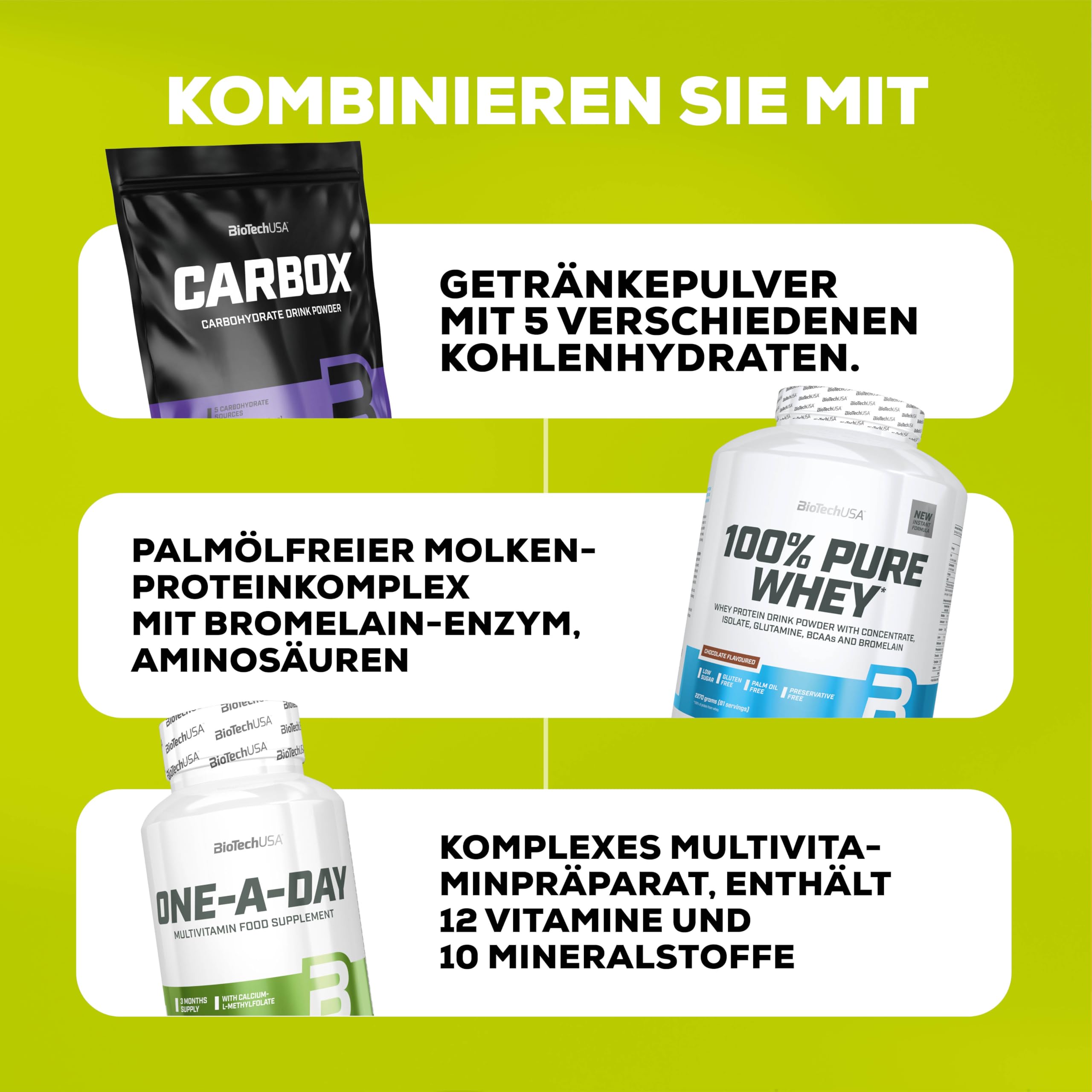 BioTechUSA 100% Creatine Monohydrate | Mikronisierte Formel | Creatin steigert die Leistung bei Schnellkrafttraining | Leicht lösliche Formel | reines Monohydrat | 500 g Dose