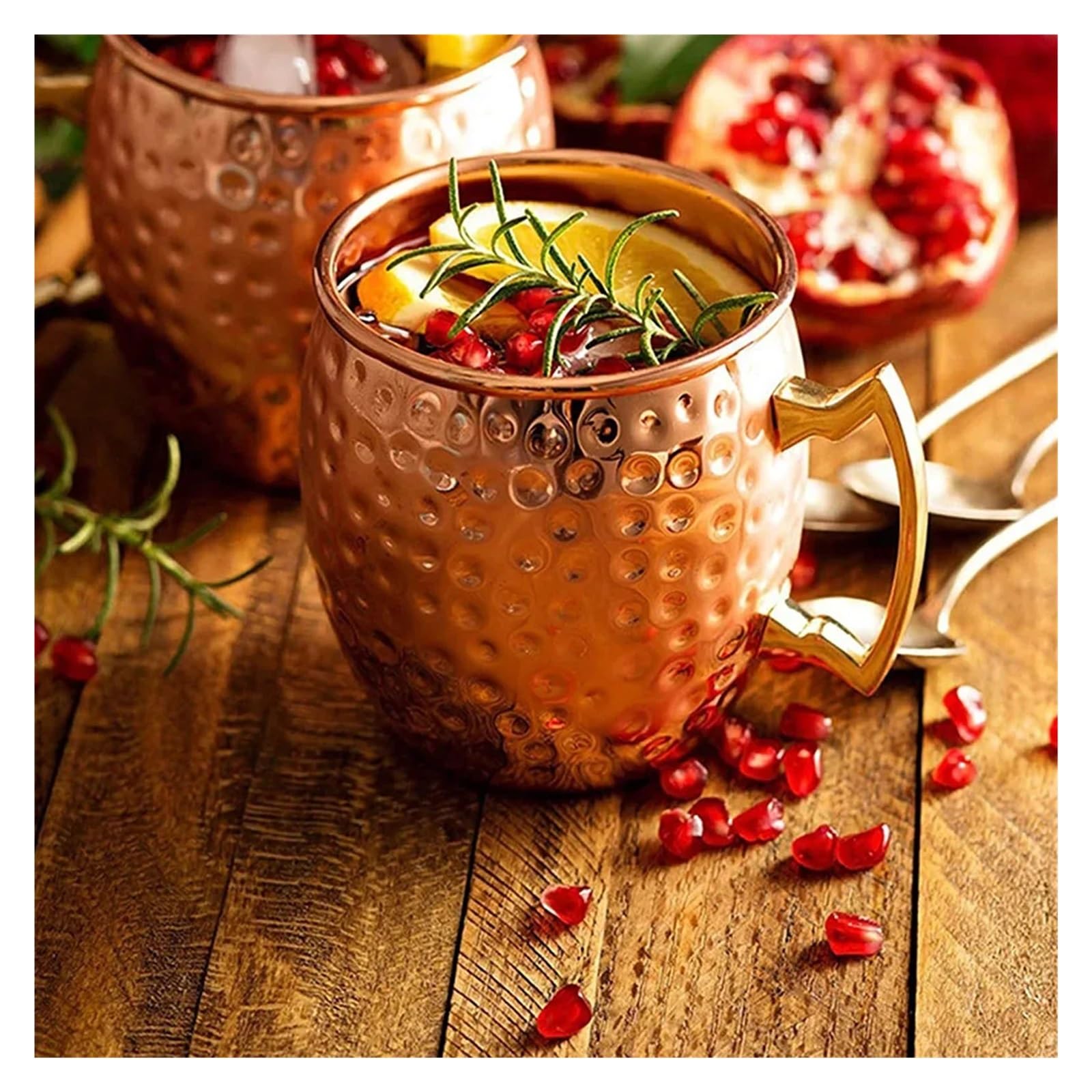 Weinbecher, Becher, Edelstahl, verkupfert, Saft, Bierbecher, Kaffeebecher, Bar, Champagner, Party-Trinkgeschirr Für Reisen Camping(2PCS)