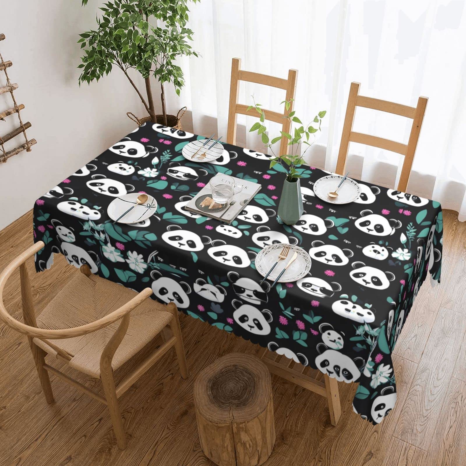 Nappe dentelle panda 137x183 cm durable pour protéger et décorer la table