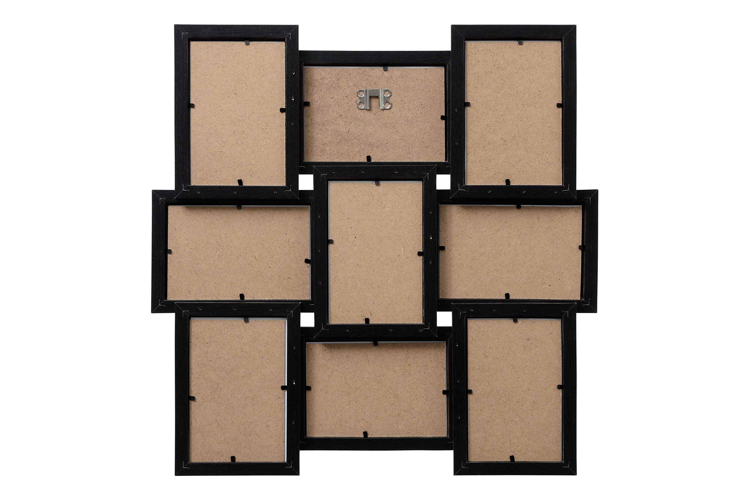 ARPAN MDF-Bilderrahmen für 9 Fotos à 15,2 x 10,2 cm, Holz, Natur, L47cm x W47cm x H2.5cm