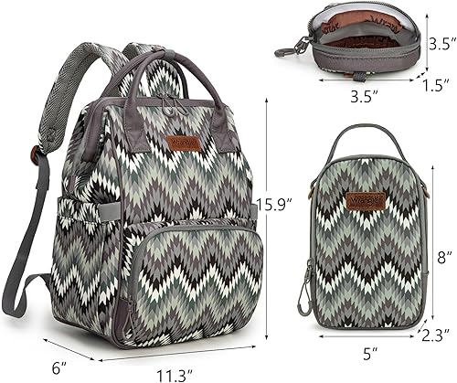 Miniatura 2 de Montana West Wrangler Callie - Mochila para pañales con funda para chupete, bolsa cruzada para botella y correas para cochecito de bebé, diseño