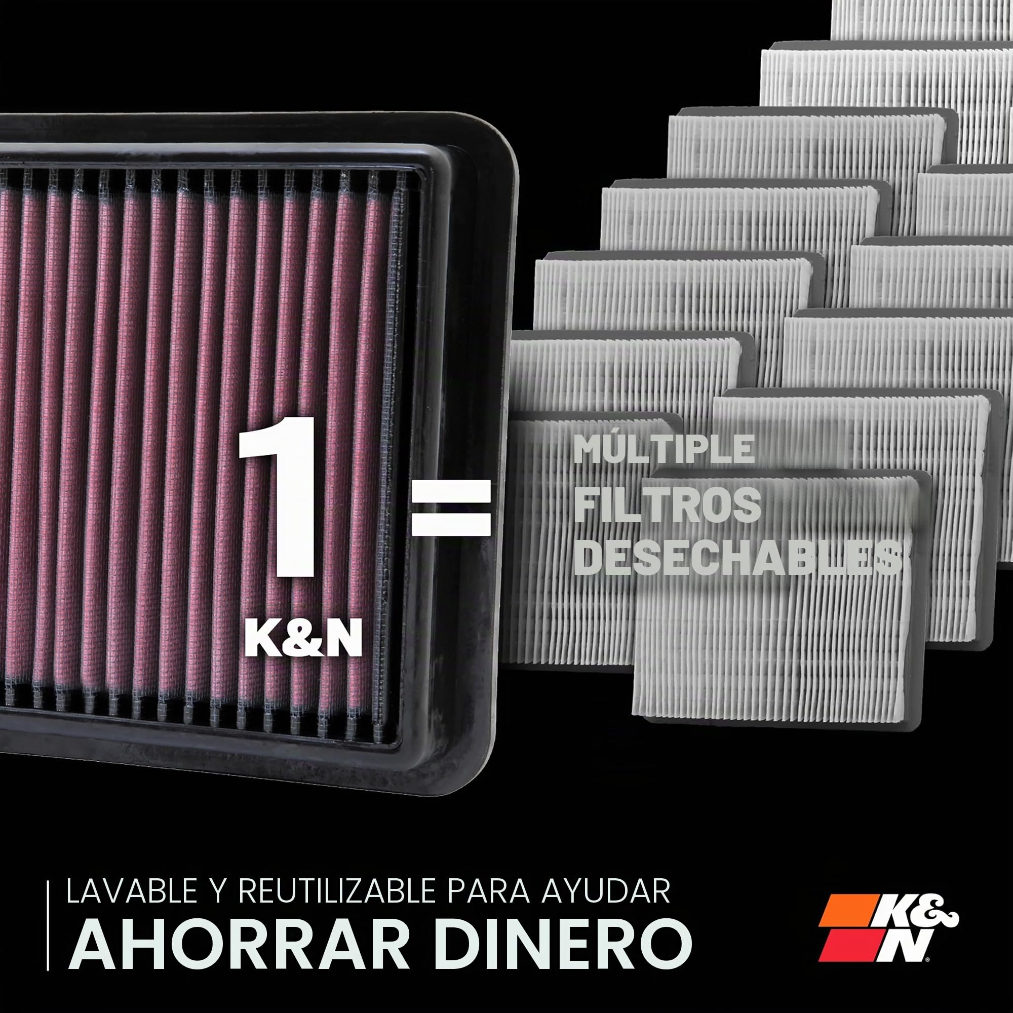K&N 33-2966 Filtro de Aire Coche