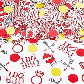 BBQ Bachelorette Party Decorations I Do BBQ Party confetti for Adult 200 PCS I Do BBQ Bachelorette Party Decorations I Do BBQ table decoration confetti summer Picnic i Do BBQ Decoration Supplies for Wedding, Engagement, Bridal Shower Outdoor Indoor