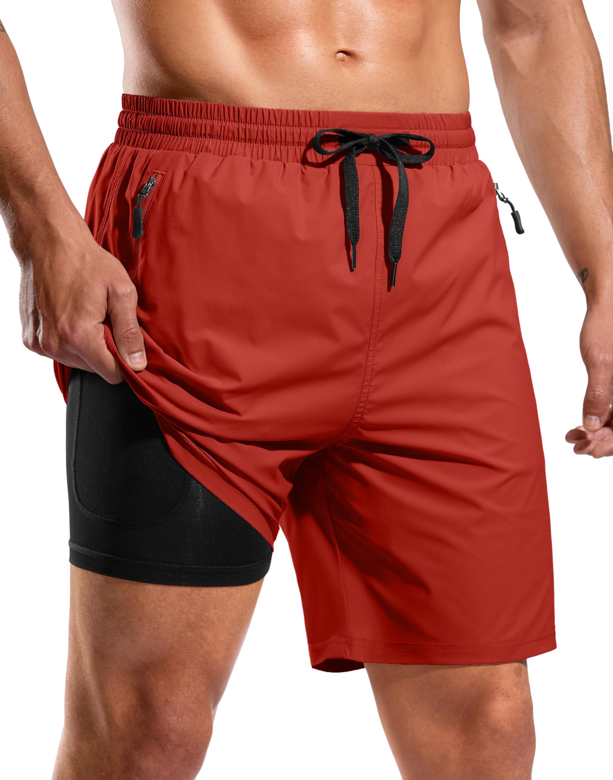 G Gradual Mens Swim Trunks with Compression Liner 7"/9" Board Shorts