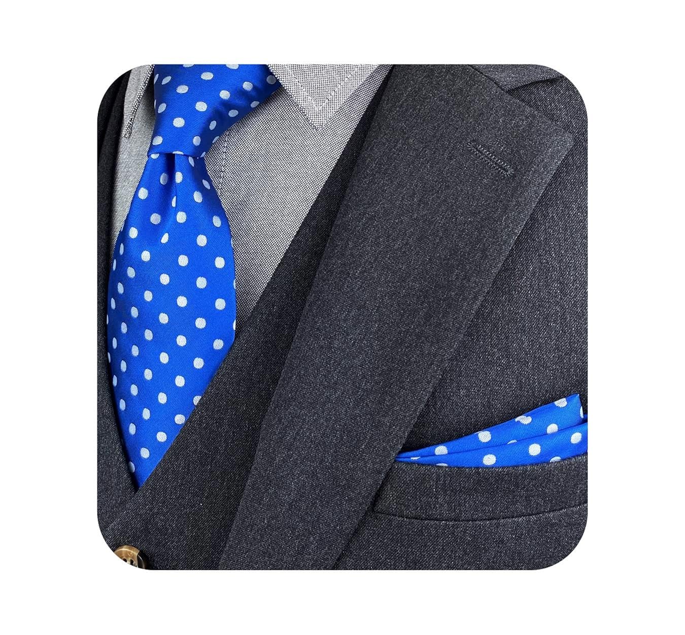 S&W SHLAX&WING Cravates Pour Homme - Couleur Unie - Bleu
