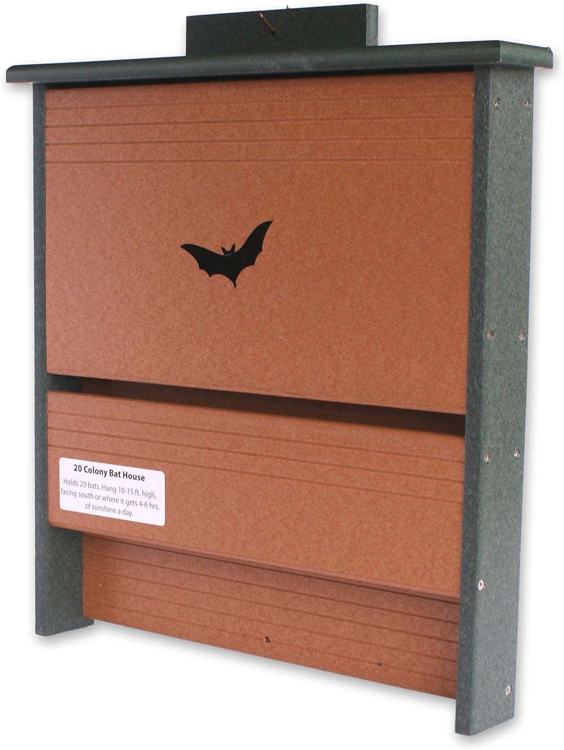 Amish-Made 20-Colony Bat House Shelter Box, Eco-Friendly Poly Lumber