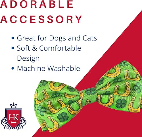 Miniatura 6 de Huxley & Kent Pajarita para mascotas para perros y gatos, accesorio para collar ajustable, lindo y cómodo para vacaciones o día de San Patricio,