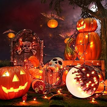 NICENESS SPOOKY（Limited）LIME x ORANGE 2pc Lighted Pop-Up Outdoor Halloween Holiday Pumpkin Set w