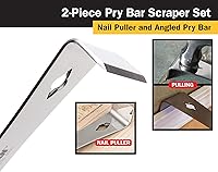 Vista 4 de Juego de raspadores de barra de palanca de acero inoxidable Titan 17005 - 2 piezas