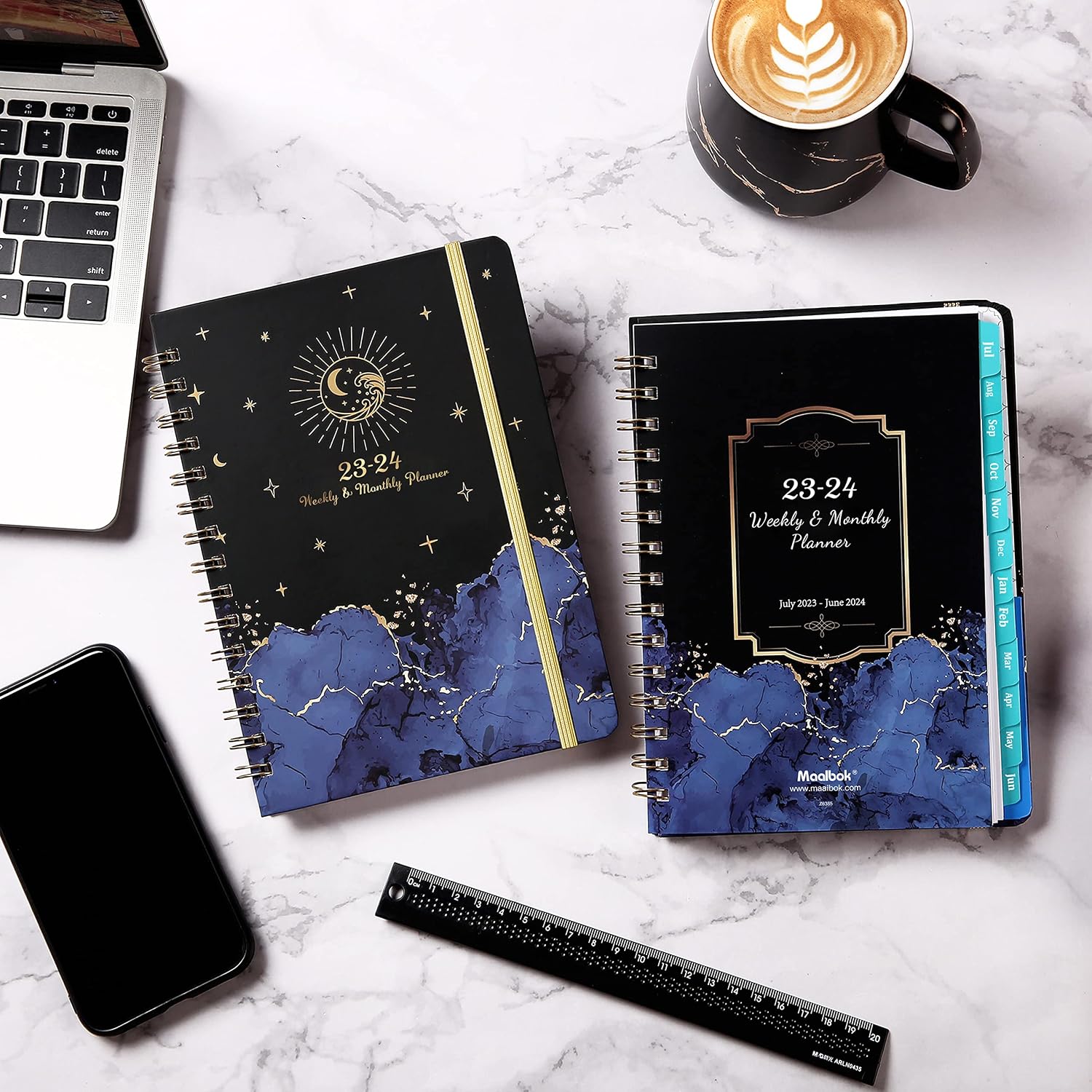 2023-2024 Planner - Jul. 2023 - Jun. 2024, Weekly Monthly Planner 2023-2024, Academic Planner 2023-2024, 8.5" x 6.4" Planner, Flexible Hardcover, Strong Twin - Wire Binding, Inner Pocket